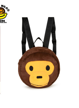 BABY MILO STORE配饰立体卡通小猴毛绒双肩包4277XXO