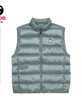 Aape旗舰店男装秋冬猿颜徽章休闲简约羽绒马甲背心外套7719XXP