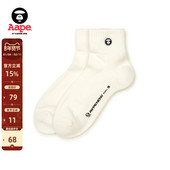 Aape旗舰店配饰猿人徽章刺绣简约短袜5225XXM
