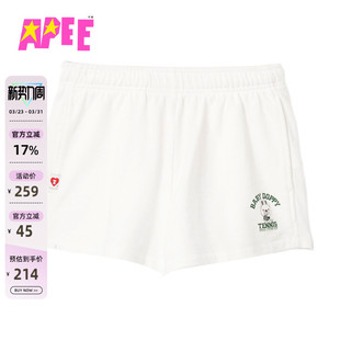 APEE女装 S254A6Q 春夏卡通兔子印花休闲短裤