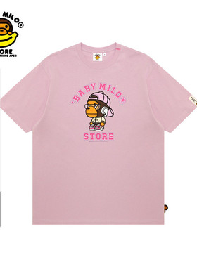 BABY MILO STORE女装春夏卡通小猴印花短袖T恤0445XXO