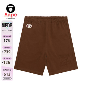 B699XXO 简约潮流休闲短裤 Aape旗舰店男装 春夏小标刺绣美式