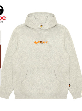 BABY MILO STORE女装秋冬卡通涂鸦小猴薄绒连帽卫衣3045XAP