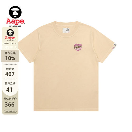 Aape牛仔骑士印花休闲短袖T恤