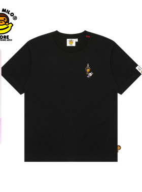 BABY MILO STORE女装卡通小猴抓娃娃机图案印花短袖T恤0453XXQ