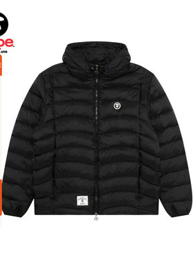 Aape联名NOMANUAL男装爆裂字母印花排骨羽绒服外套9775XXP