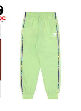 Aape旗舰店女装春秋字母彩色串标猿人刺绣休闲长裤6972XXK