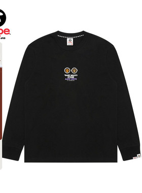 Aape联名BABY MILO STORE男装卡通图案印花长袖T恤9797XXP