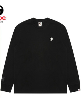 Aape旗舰店男装秋冬猿人徽章简约潮流休闲长袖T恤1715XXP