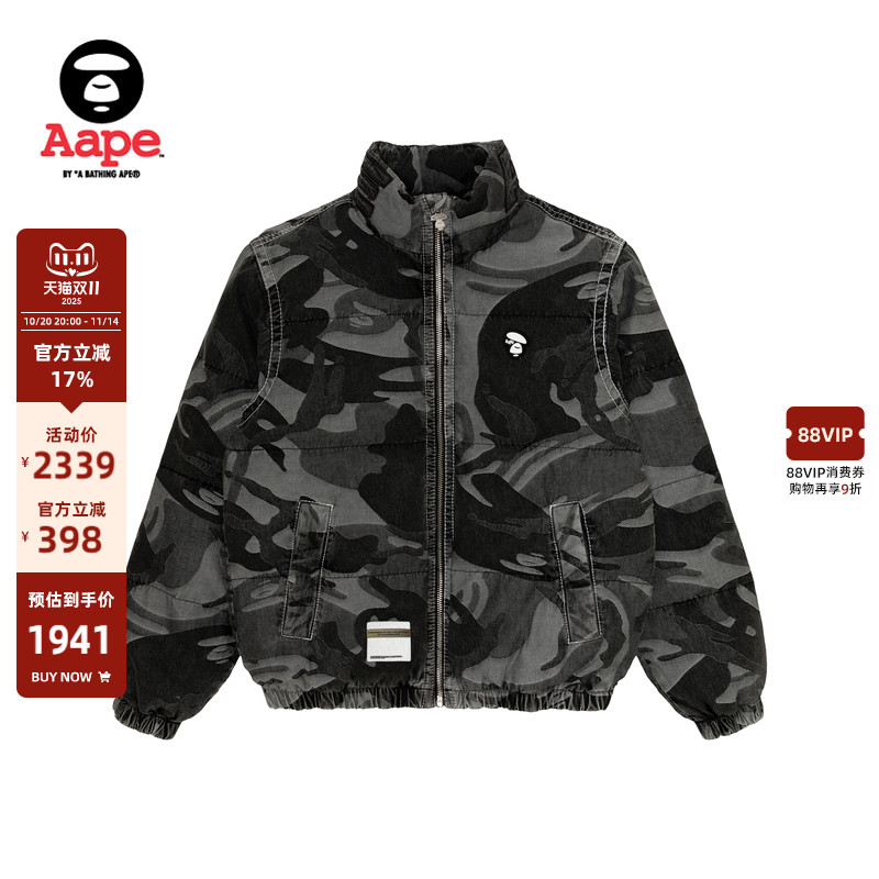 Aape牛仔休闲羽绒服外套7606XXL