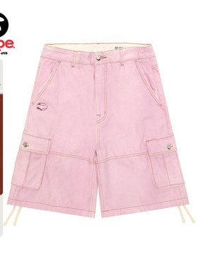 Aape旗舰店女装秋冬特染水洗多口袋潮流休闲中裤C658XXP