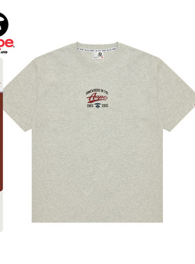 Aape旗舰店男装秋季迷彩猿人字母印花潮流短袖T恤1549XAN