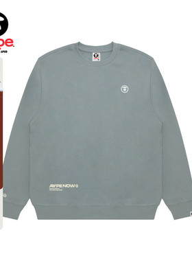 Aape旗舰店男装秋冬小标徽章休闲简约圆领卫衣C348XXP