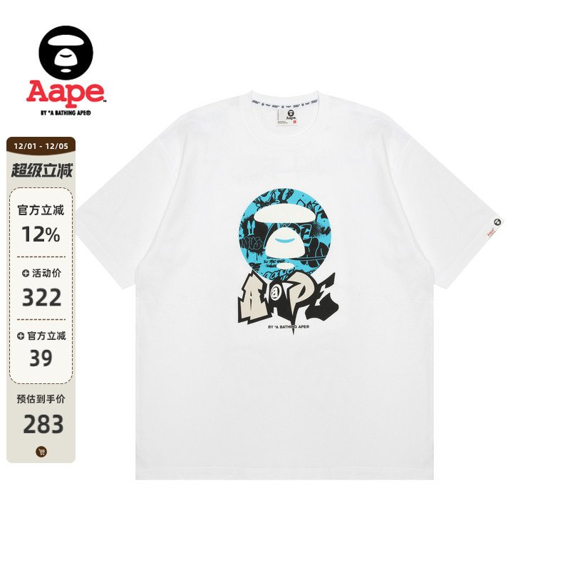 Aape印花休闲潮流短袖T恤