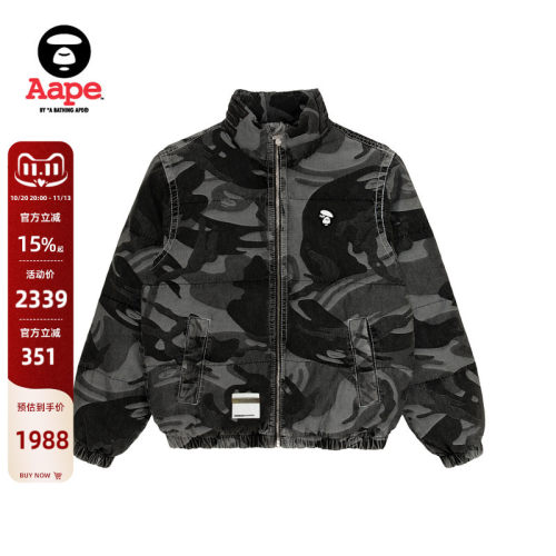 Aape牛仔休闲羽绒服外套7606XXL