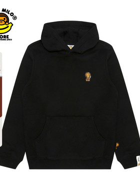 BABY MILO STORE女装秋冬卡通小猴图案薄绒圆领卫衣3046XXP