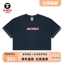 Aape旗舰店女装春夏纯色潮流印花短款潮流短袖T恤0994XXI