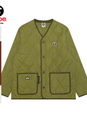 Aape联名ALPHA INDUSTRIES男装秋冬潮流绗缝夹克外套9737XXP