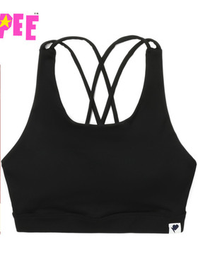 APEE女装秋冬心型标交叉肩带瑜伽吊带运动内衣F181A5P