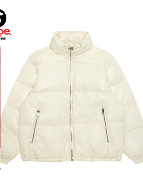 Aape旗舰店男装秋冬猿人徽章纯色潮流厚羽绒服面包服外套7740XXP
