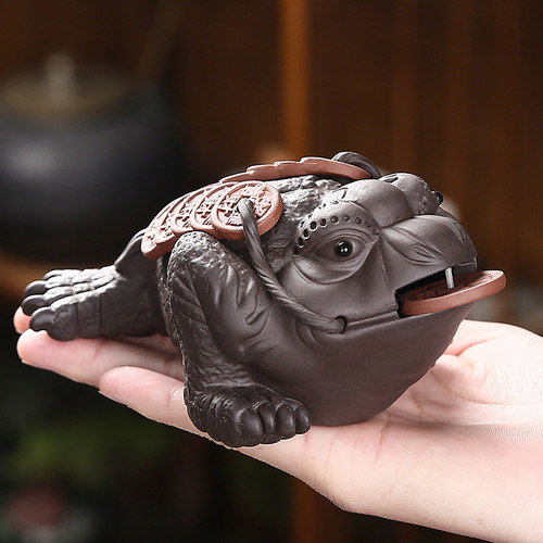 纳福金蟾紫砂茶宠可养厂家直销