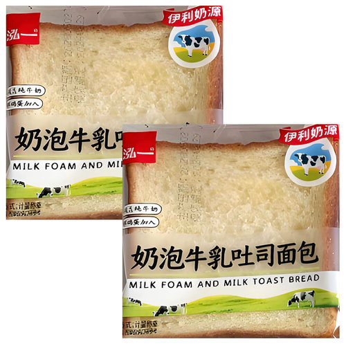 弘一奶泡牛乳吐司面包早餐休闲食品零食充饥980克