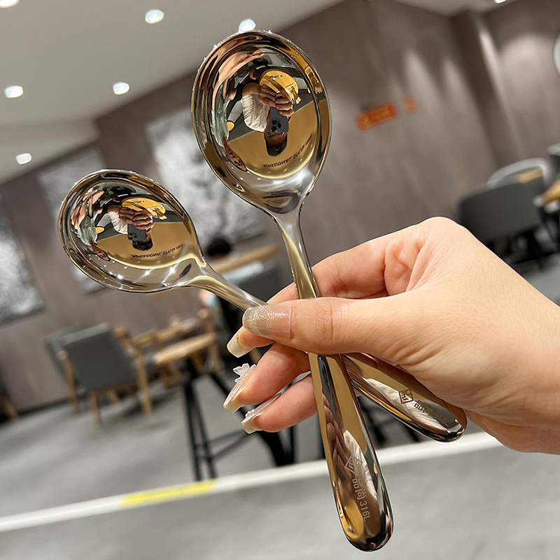 高档316钢吃饭喝汤勺子儿童成人