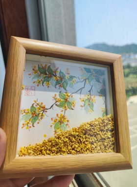 纯手绘国画~桂花 加了真桂花干花 你最金贵，一生富贵