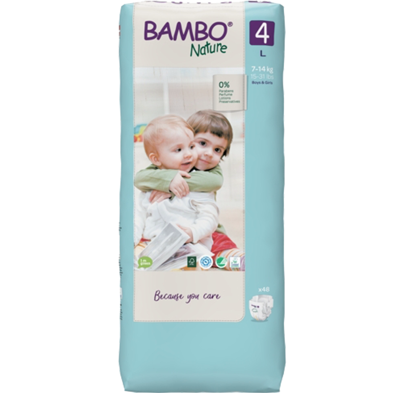 丹麦原装进口Bambo班博4号纸尿裤