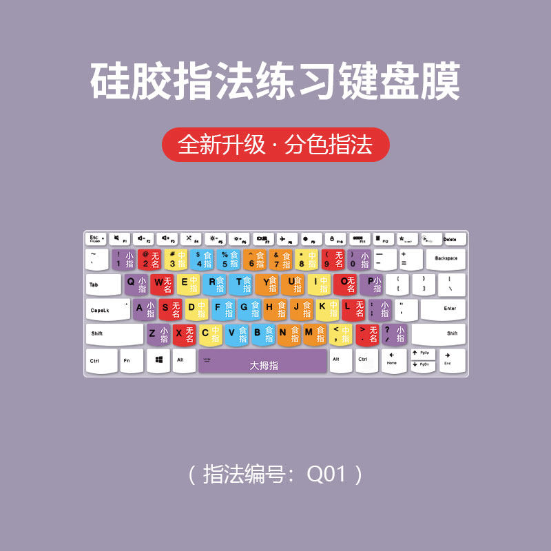 打字练习盲打快速学习键位零基础键盘膜笔记本台式电脑颜色分区贴