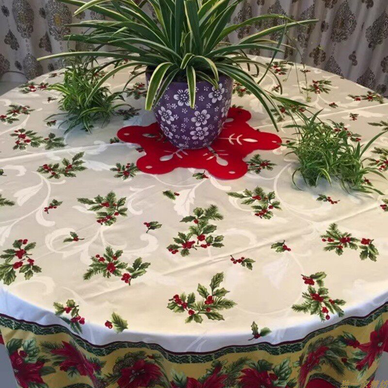 提花欧式风田园餐厅会议桌布