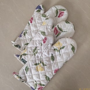 外贸微波炉烤箱烘焙隔热手套野外烧烤防护手套家用烤炉防烫厚手套