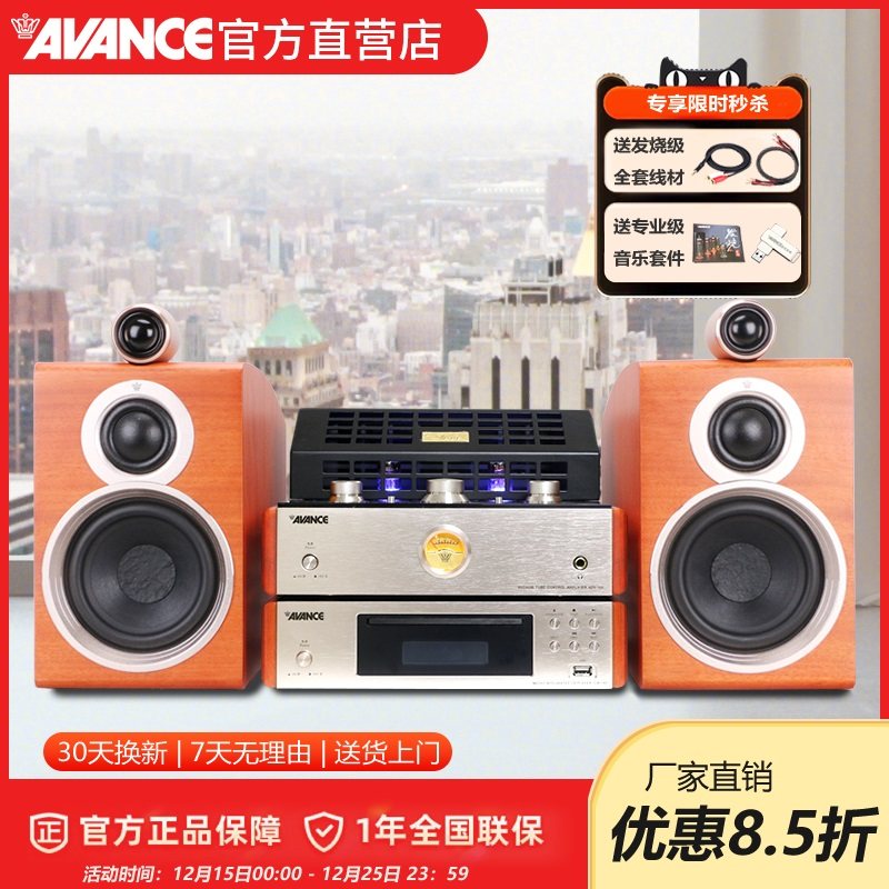 AVANCE丹麦皇冠 ADV160 音响音箱胆机组合hifi发烧音箱功放套装