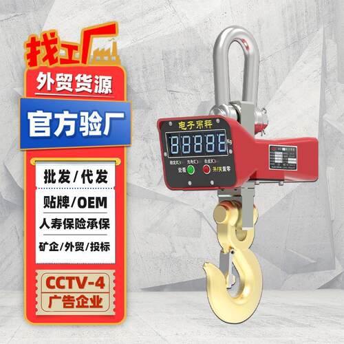 定制1t2t3t5t10t50吨电子吊钩秤 直视高精度线打印货钩秤电子吊秤