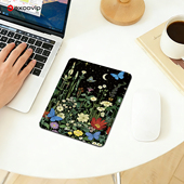 Mini星夜花园鼠标垫 出差女生办公电脑小号垫锁边布面橡胶底1150