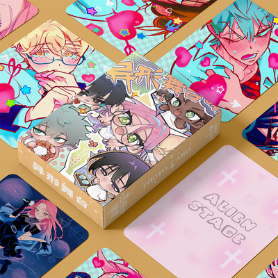 异形舞台周边三寸盒装55张镭射小卡照片卡膜卡册照片礼物