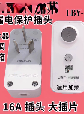 适用加荣单独漏保插头 适用各品牌电热水器 二极漏保 嘉荣