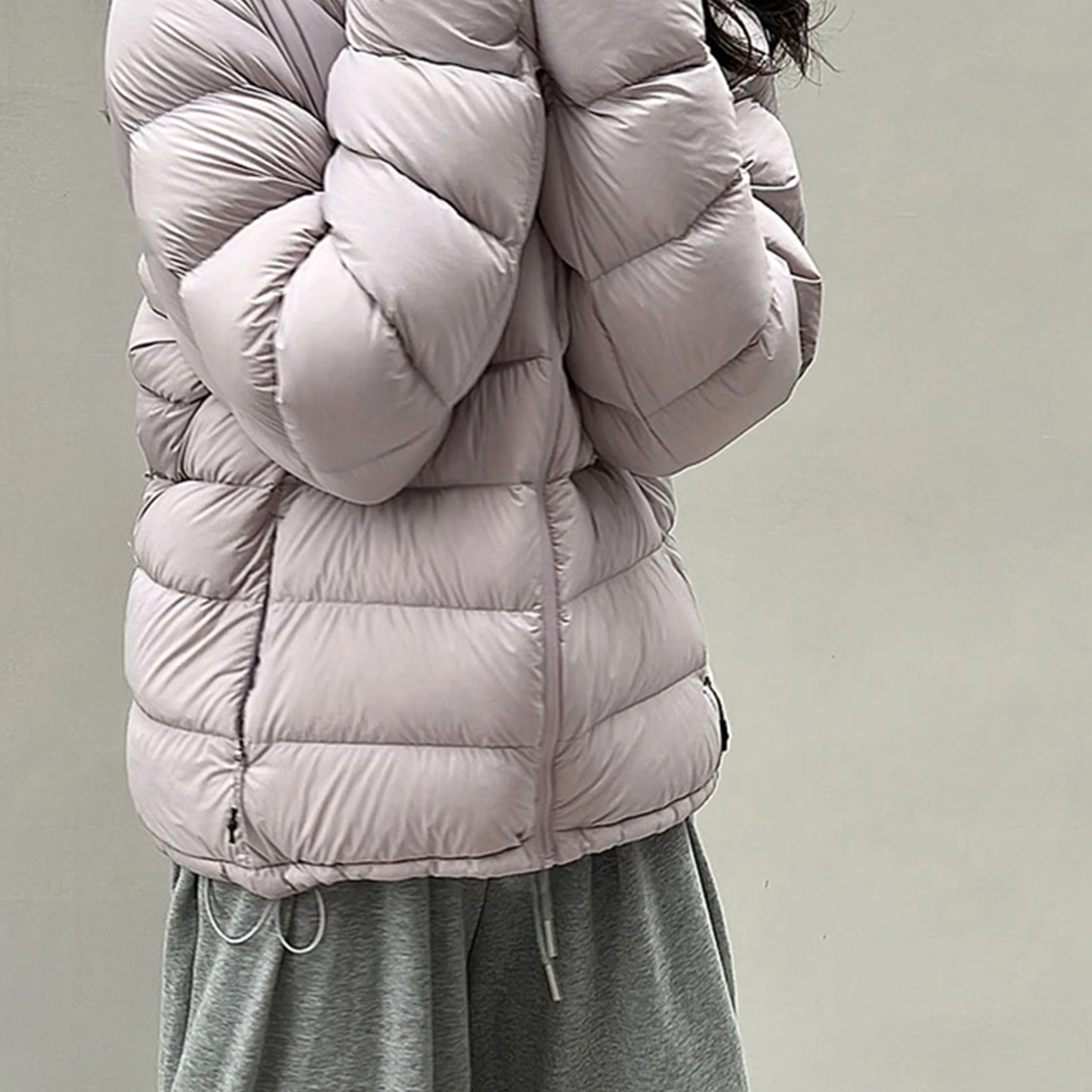 原野空间排骨保暖鱼骨羽绒服