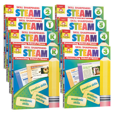 英文原版 技能铅笔刀 STEAM教育 幼儿园至小学六年级 Skill Sharpeners STEAM Grade PreK-6  大音