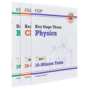 英国CGP原版 KS3 科学生物化学物理Science Study Guide Targeted Workbook初中练习测试多组合含答案学习指南 11-13岁
