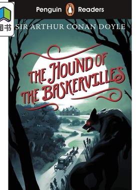 The Hound of the Baskervilles 企鹅分级文学经典入门级 巴斯克维尔的猎犬 柯南道尔 ELT儿童分级阅读插图故事书