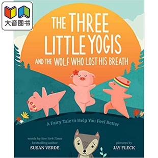 The Three Who Little and 英文原版 儿童精品绘本 故事 the His 大音 Breath Yogis Lost 三只瑜伽小猪与狼 动物主题 Wolf