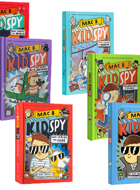 Mac B Kid Spy 英文原版 1-6 全系列 黑超特警队 The Impossible Crime Top Secret Smackdown Mac Barnett 学乐小说漫画绘本