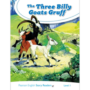 Pearson English kids read 培生小学英语分级绘本1级 三只山羊The Three Billy Goats Gruff蓝思值310L中心词200 大音