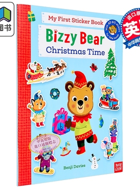 预售 小熊很忙贴纸书 圣诞 Bizzy Bear My First Sticker Book Christmas Time 英文原版 儿童绘本 图画故事 进口童书 大音