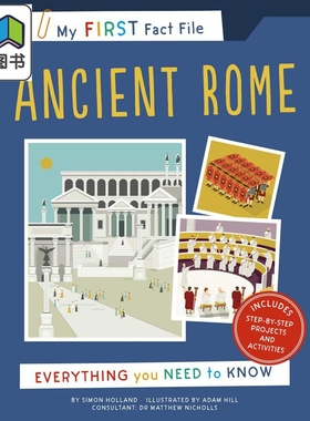 My First Fact File Ancient Rome 我的古罗马事实档案 你需要知道的一切 英文原版 5到7岁 儿童图画书 Adam Hill
