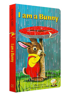 I Am a Bunny我是一只兔子0-3岁儿童英文启蒙绘本入门纸板书 可搭猜猜我有多爱鹅妈妈 my mommy’s tote 进口图书 中商 大音