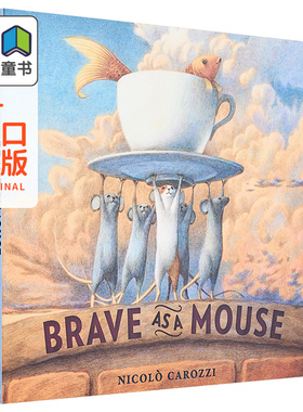 Nicolo Carozzi Brave as a Mouse 像老鼠一样勇敢 英文原版 进口图书 儿童绘本 动物故事图画书 金鱼 猫 友谊