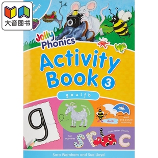 Book 快乐自然拼读活动手册3 Jolly 英语 Activity 手写体英式 大音 Phonics
