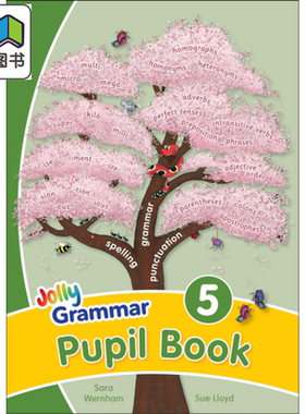 快乐语法5 学生用书 手写体字母 英式英语版 Jolly Grammar 5 Pupil Book In Precursive Letters 英文原版进口 大音